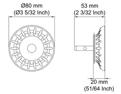 IwConcept PSS5 D80 304 Steel