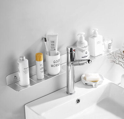 IwConcept BathRack Loft-50cm Notch Silver