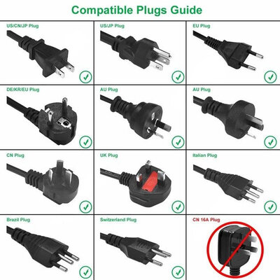 ProZone Connersion Universal Plug SZ-015 (US/UK/AU in EU) White