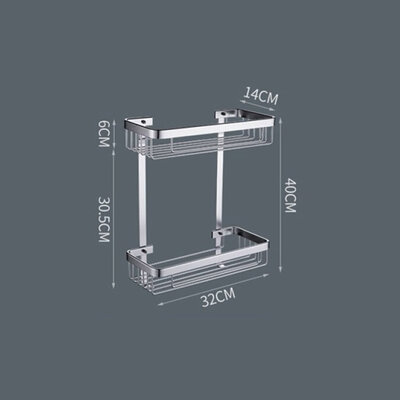 Ermo EM13711 Rectangular (2 cell) Silver